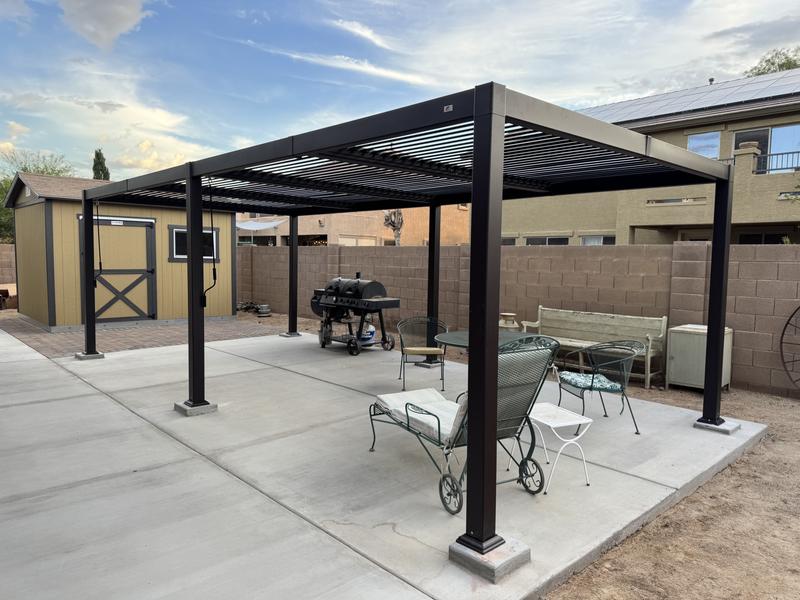 Secure pergola anchoring services and concrete pouring
