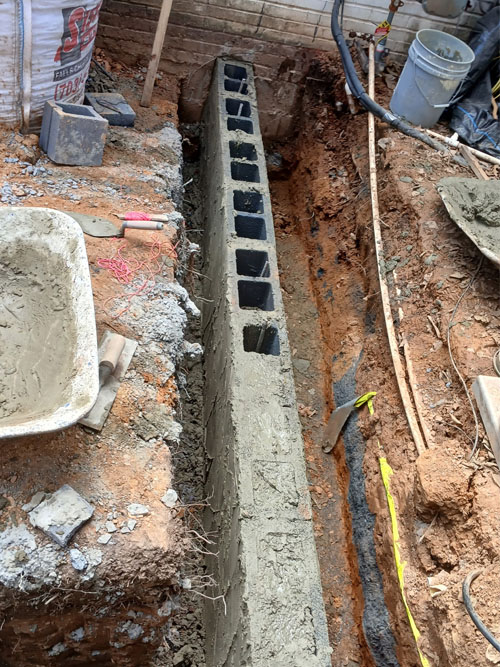 New foundation excavation